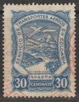 Колумбия 1923 год. Авиакомпания SCADTA, ном. 30 с, 1 марка из серии (гашёная)