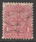 Австралия (Новый Южный Уэльс) 1897 год. Стандарт. Герб, ном. 1 Р, 1 марка из серии (гашёная)