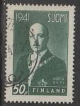 Финляндия 1941 год. Президент Ристо Рюти, ном. 50 Р, 1 марка из серии (гашёная)