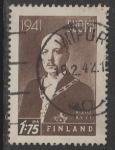 Финляндия 1941 год. Президент Ристо Рюти, ном. 1.75 М, 1 марка из серии (гашёная)