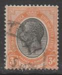 ЮАР 1913 год. Стандарт. Король Георг V, ном. 3 Р, 1 марка из серии (гашёная)