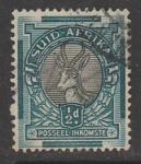 ЮАР 1926 год. Стандарт. Антилопа, ном. 1/2 Р, 1 гашёная марка из серии (african)