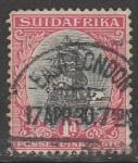 ЮАР 1926 год. Стандарт. Парусник, ном. 1 Р, 1 гашёная марка из серии (african)