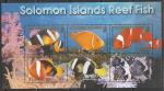 Соломоновы острова 2001 год. Рыбы коралловых рифов, блок. и 6 МАРОК