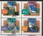 Австралия 1997 год. Флора и фауна. Птицы, квартблок.