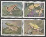 Замбия 1989 год. Лягушки. 4 марки
