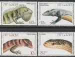 Сент-Люсия 1984 год. Рептилии, 4 марки.