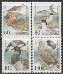 ФРГ 1991 год. Исчезающие виды птиц, 4 марки.