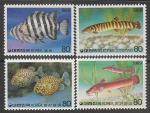 Южная Корея 1989 год. Рыбы, 4 марки.