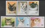 Того 1997 год. Домашние кошки, 6 марок.