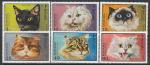 Манама (Эмират Аджман) 1971 год. Домашние кошки, 6 марок.