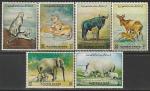 Эмират Аджман 1972 год. Африканская фауна, 6 марок.