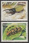 Бразилия 1993 год. Международный день окружающей среды. Жуки, 2 марки.