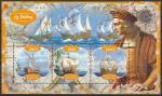 Габон 2020 год. Корабли Христофора Колумба, малый лист.