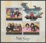 Мадагаскар 2016 год. Британская рок-группа "Пинк Флойд", малый лист.