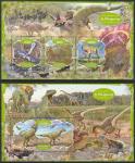 Габон 2020 год. Динозавры, малый лист + блок.
