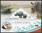 Мадагаскар 2019 год. Носороги, блок (III)