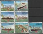 Парагвай 1986 год. Трансатлантические пароходы, 7 марок.