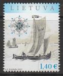 Литва 2023 год. Старинные парусники Литвы, 1 марка (н