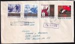 Конверт с марками 20 лет Победы, 1965 год, международный ГДР - Москва, прошел почту 