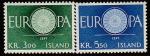 Исландия 1960 год. Европа. СЕРТ, 2 марки.