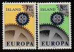 Исландия 1967 год. Европа. СЕРТ, 2 марки.