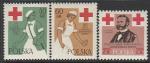 Польша 1959 год. 40 лет Польскому Красному Кресту, 3 марки.