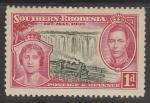 Южная Родезия 1937 год. Коронация Георга VI и Елизаветы, 1 марка из серии (перегиб)