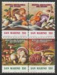Сан-Марино 1992 год. Грибы, 2 пары марок (н
