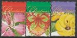Остров Рождества 1998 год. Рождество. Цветы, 3 марки (н