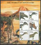 Мальдивы 1997 год. Динозавры, малый лист.