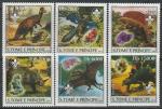 Сан-Томе и Принсипи 2003 год. Динозавры, 6 марок.
