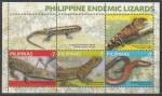 Филиппины 2011 год. Эндемичные рептилии, блок.