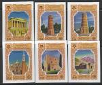 Киргизия 2005 год. 50 лет выпускам марок "Европа" (2006), 6 б/зубц. марок.