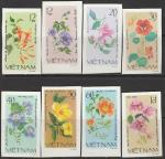 Вьетнам 1980 год. Цветы, 8 б/зубц. марок.