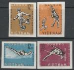 Вьетнам 1963 год. Спорт, 4 б/зубц. марки.