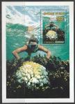 Чад 1996 год. 25 лет Международной экологической организации "Гринпис". Кораллы, блок 