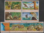 Сенегал 1976 год. Фауна Национального парка Бас-Казаманс, 6 марок.