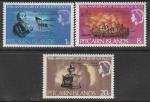 Острова Питкэрн 1967 год. 150 лет со дня смерти адмирала Уильяма Блая, 3 марки.