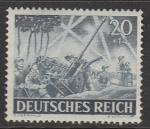 Германия (III Рейх) 1943 год. Противовоздушная оборона (ном. 20+14 Pf), 1 марка из серии (б/клея)