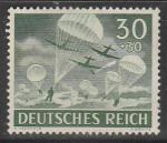 Германия (III Рейх) 1943 год. Парашютный десант (ном. 30+30 Pf), 1 марка из серии (б/клея)