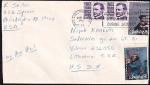 Конверт США марки Френсис Паркман - американский историк, 1976 год, прошел почту