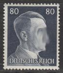 Германия (III Рейх) 1941 год. Рейхсканцлер А. Гитлер, стандарт (ном. 80 пф.), 1 марка из серии (наклейка)