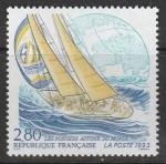 Франция 1993 год. Парусная яхта. Регата, 1 марка.