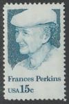 США 1980 год. министр труда Фрэнсис Перкинс, 1 марка (наклейка)