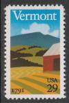 США 1991 год. 200 лет штату Вермонт, 1 марка.
