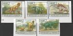 Бурунди 2013 год. Динозавры, 5 б/зубц. марок.