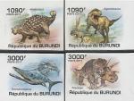 Бурунди 2011 год. Динозавры, 4 б/зубц. марки.
