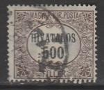 Венгрия 1921 год. Номинал в овале с надписью "HIVATALOS", ном. 500 f, 1 служебная марка из серии (гашёная)