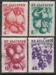 Болгария 1956 год. Фрукты, 4 марки (гашёные)